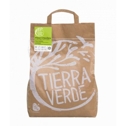 Tierra Verde Prací prášek na bílé prádlo a látkové pleny - INOVACE (pap. pytel 5 kg)