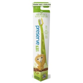 Preserve Dětský zubní kartáček (soft) - zelený - z recyklovaných kelímků od jogurtů